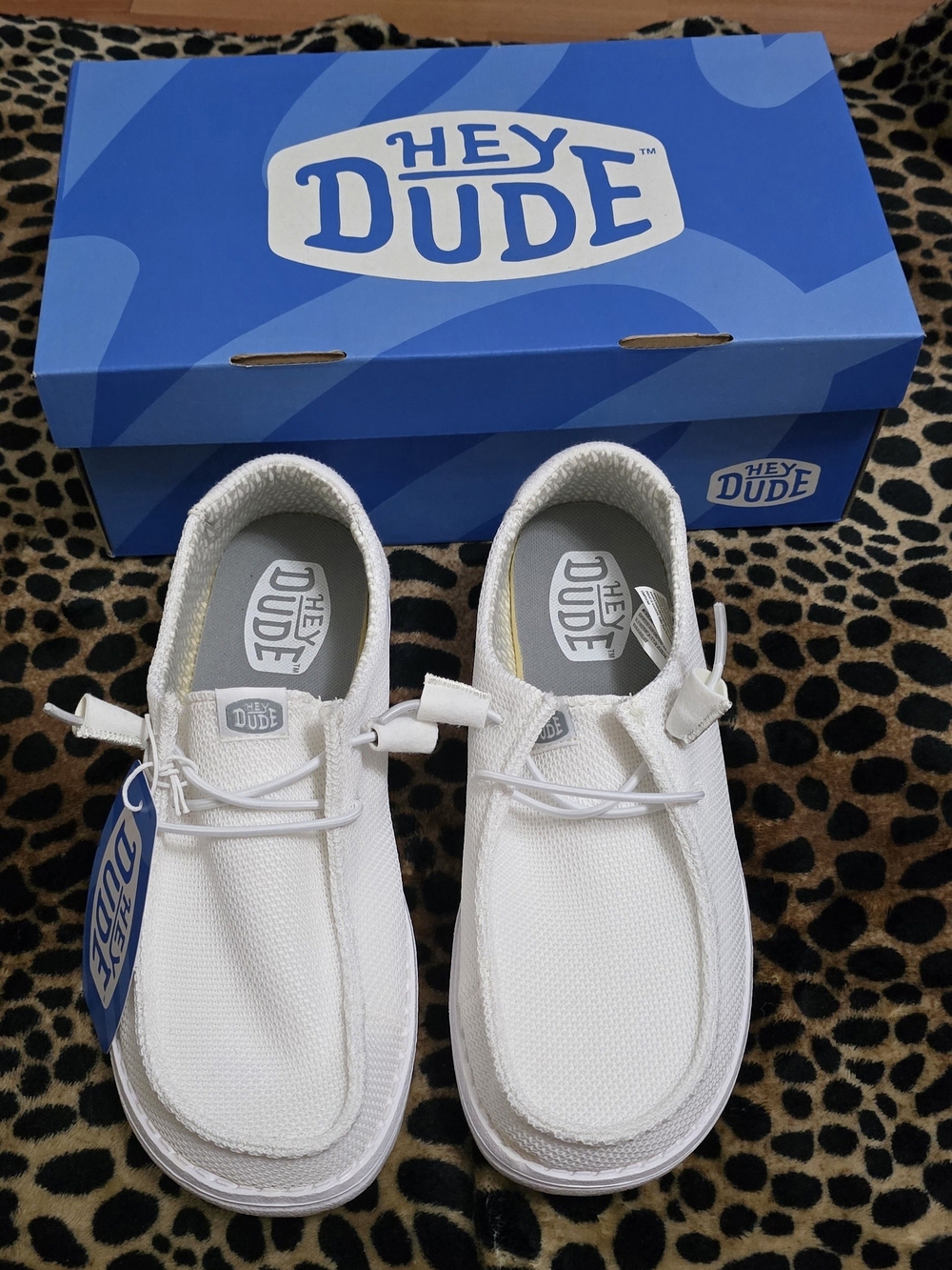 Hey Dude Womens White Slip-On Lightweight Sneakers